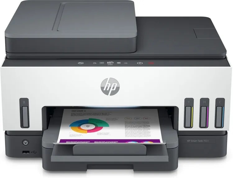 HP MULTIFUNZIONE INK A4 COLORE, SMART TANK 7605, 15PPM, ADF, FRONTE / RETRO, USB/WIFI, 4 IN 1