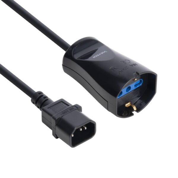 VULTECH CAVO ADATTATORE DI ALIMENTAZIONE IEC14 MASCHIO A PRESA BIPASSO/SCHUKO