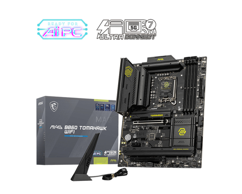 MSI MB INTEL MAG B860 TOMAHAWK WiFI ATX DDR5, 1PCI-Ex16, 1PCI-Ex4, 1PCI-Ex1, 4SATA3