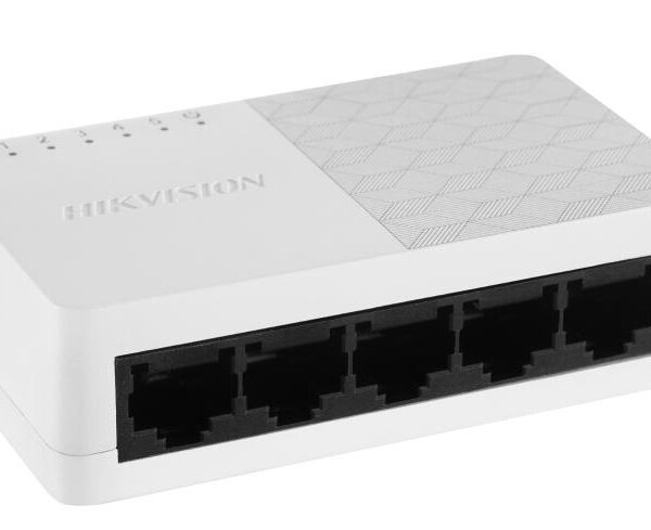 HIKVISION SWITCH 5 PORT GIGABIT UNMANAGED DESKTOP SWITCH 5 GIGABIT RJ45 PORTS, DESKTOP PLASTIC SWITC