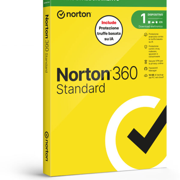 NORTON 360 STANDARD 2026 - ANTITRUFFA- 1 DISPOSITIVO 12 MESI 10GB - IT BOX