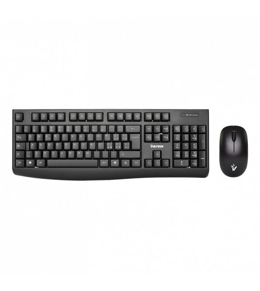 VULTECH KIT TASTIERA + MOUSE WIRELESS 2,4GHZ, 1600 DPI REGOLABILI