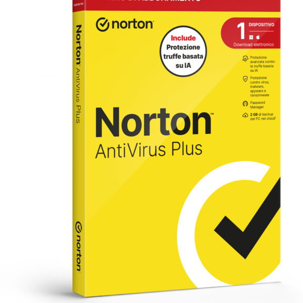 NORTON ANTIVIRUS PLUS 2026 -ANTITRUFFA- 1 DISPOSITIVO 12 MESI 2GB - IT BOX