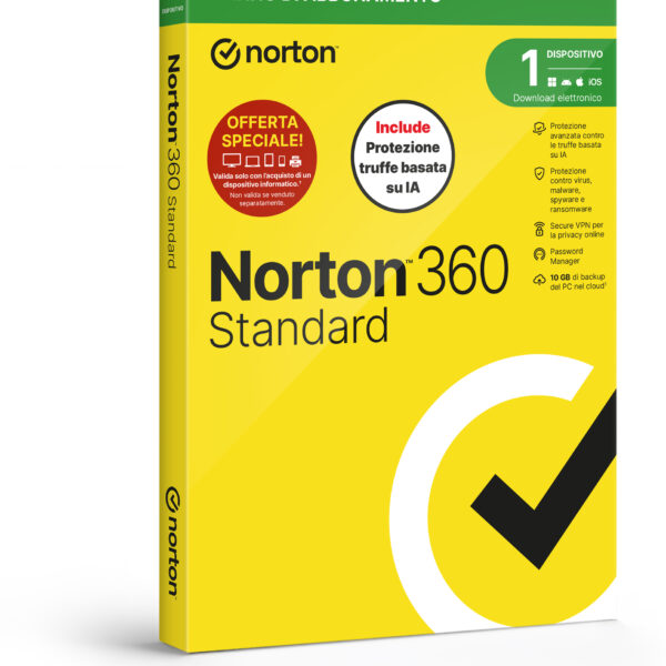 NORTON 360 STANDARD 2026 - ANTITRUFFA- ATTACH 1 DISPOSITIVO 12 MESI 10GB - IT BOX