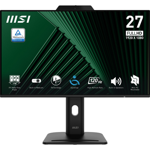 MSI MONITOR 27 LED IPS 16:9 FHD 120Hz 300 CDM, PIVOT, HUB, WEBCAM, VGA/DP/HDMI, MULTIMEDIALE, VESA, EPEAT