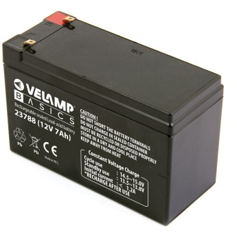 Batteria per ups al piombo 12v 7ah velamp attacchi faston