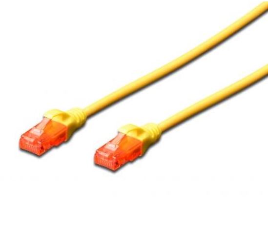 Cavo rete cat.5 0,25mt rame giallo