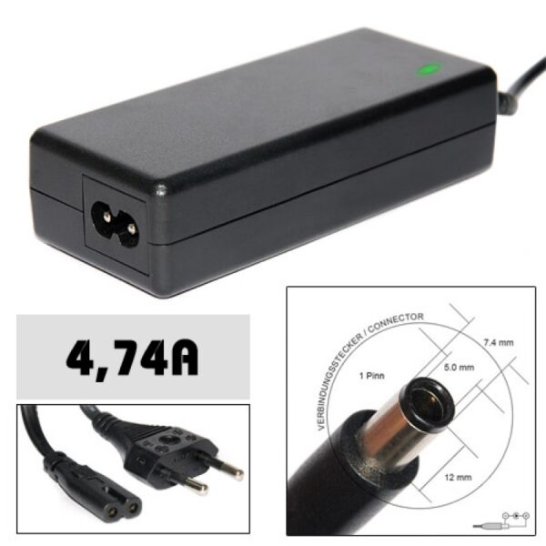 Alim. x nb hp 19v 90w 4,74a 7,4*5mm tecno 7010