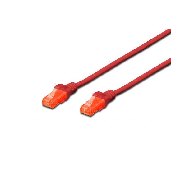 Cavo rete cat.6 3mt rame colore rosso lszh
