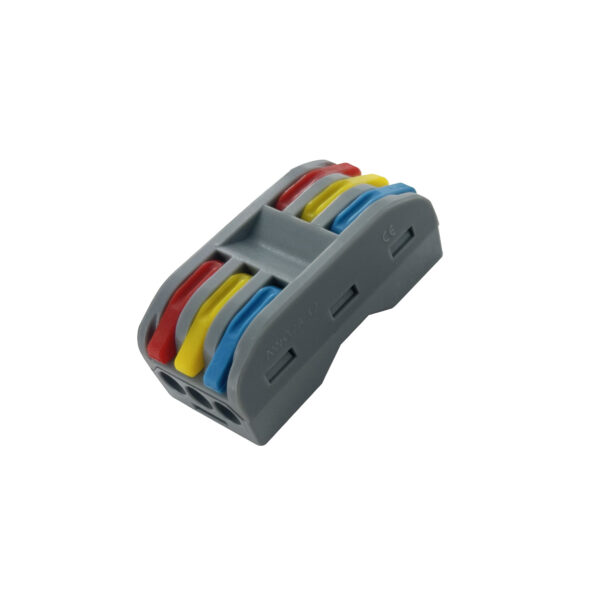 Connettore a leva per cavi elettrici 3 fori per lato conf. 30pz