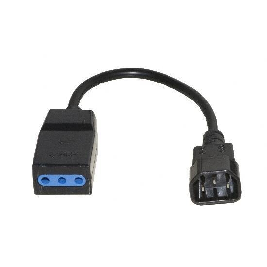 Cavo adattatore per ups iec c14 m 10a f tripolare lungh. 20cm