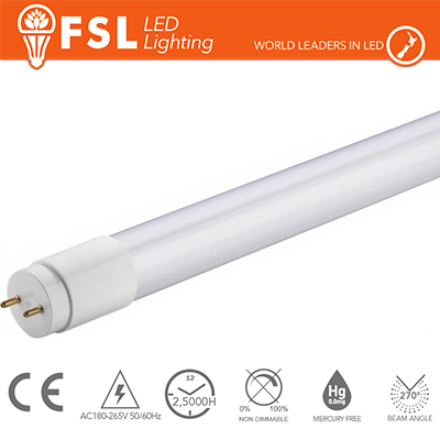 Tubo led t8 vetro 22w 2000lm 6500k 120cm attacco g13