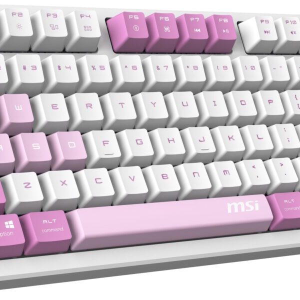 MSI  GK600 WHITE DEEP PURPLE LIGHT PURPLE FORGE  KEYBOARD ,ITA