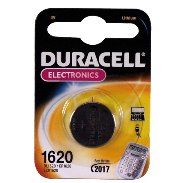 Batteria al litio 3 volt a bottone dl1620 duracell 1pz