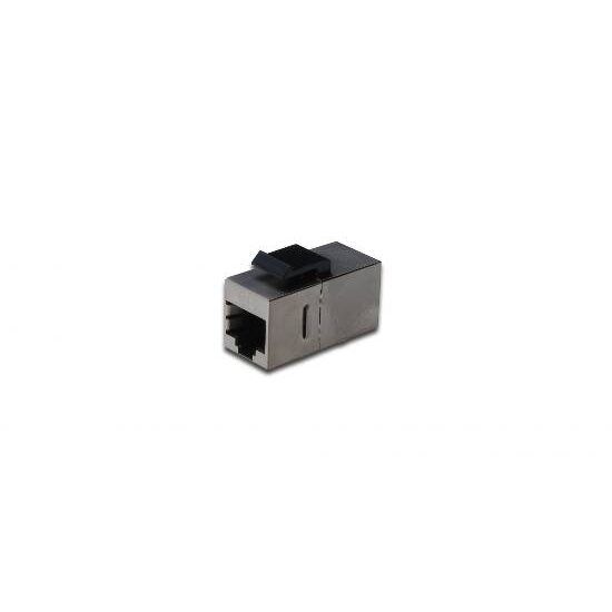 Keyston adattatore passante rj45 schermato cat.6 con ganci