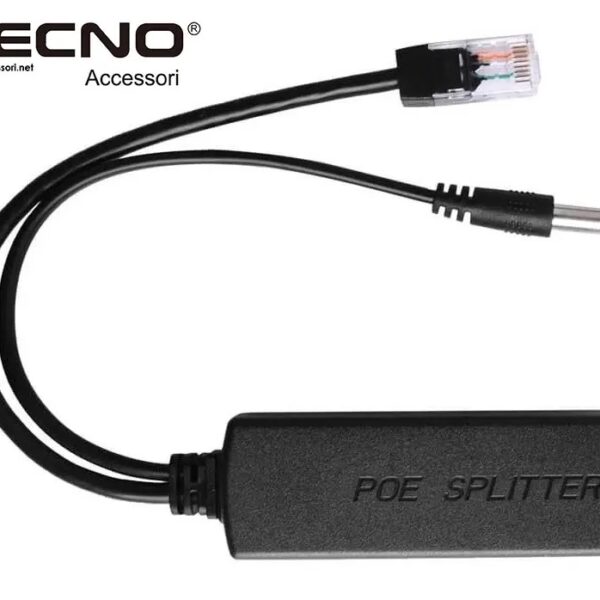 Splitter poe tecno tc-1210j in 44-57v out 12v 10/100mbps