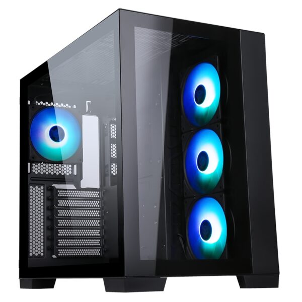 Case atx itek dark cave gaming 4*12cm argb fan glass(l) no psu