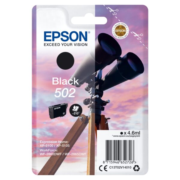 Cart epson t502 nera per xp-5100 xp-5105 wf-2860/2865dwf