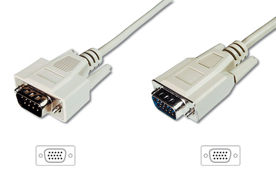 Cavo vga 1,8mt m/m colore beige