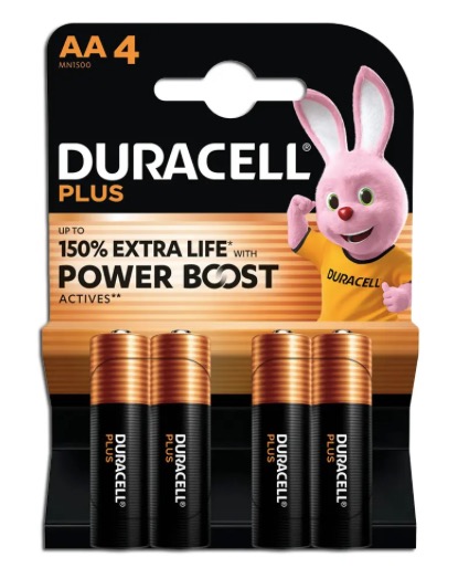 Batterie duracell plus power boost alcaline stilo aa conf. 4pz