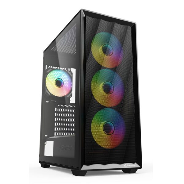 Case atx sharkoon vk4 argb 2xusb3 4*ventole 120mm vetro laterale