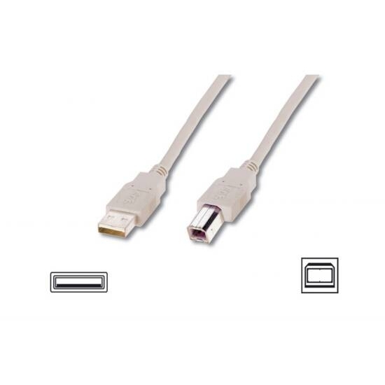 Cavo usb 2.0 a/b m/m 1,8mt grigio/bianco