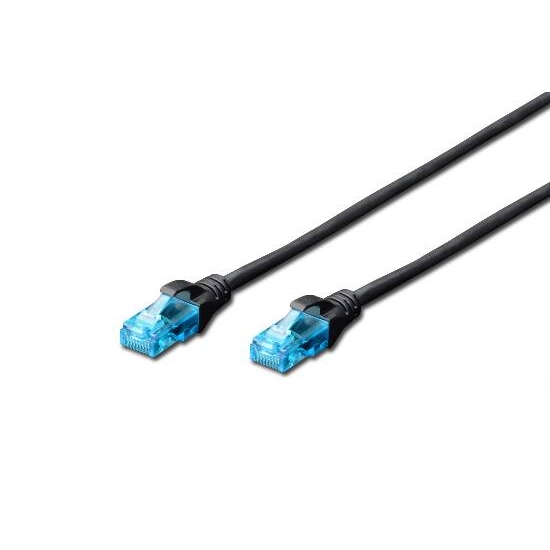Cavo rete cat.5 0,25mt rame nero