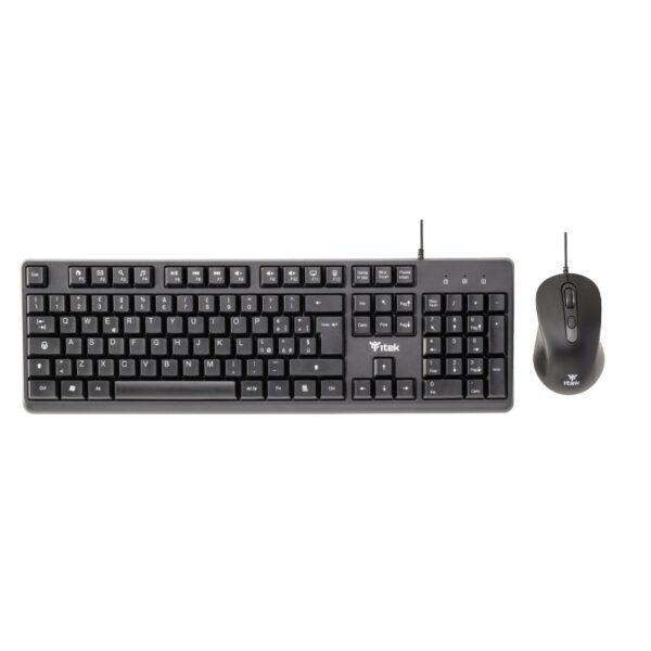 Kit tastiera e mouse usb itek dec c01 mouse 3600dpi tast.105t bk