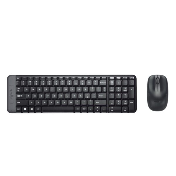 Kit tastiera e mouse wireless logitech mk220 black