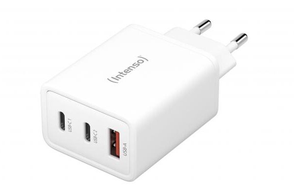 INTENSO ALIMENTATORE FAST 65W 1 ENTRATA USB A + 2 ENTRATE USB C GAN
