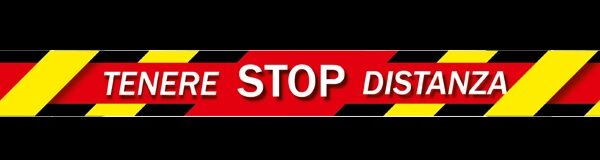 GOUP SOLUTIONS STICKER DA TERRA STOP,TENERE DISTANZA A MANTIENI LA DISTANZA