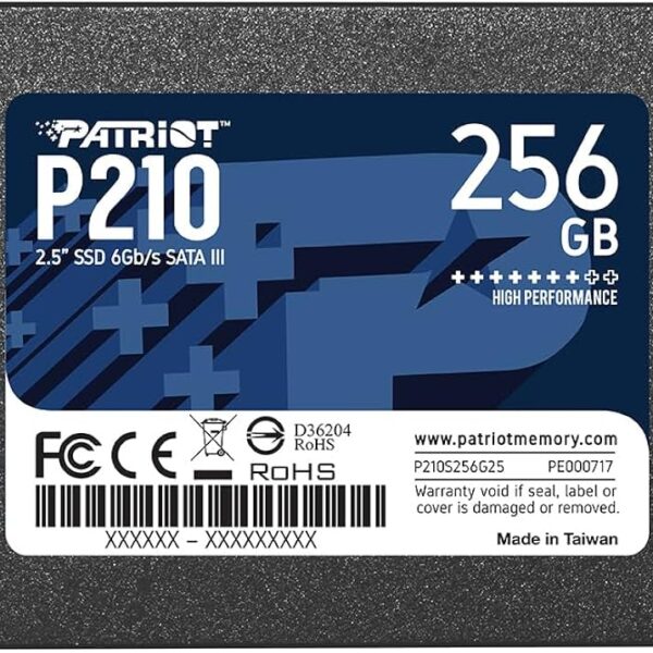 Ssd 256gb patriot p210 2,5" sata3 p210s256g25