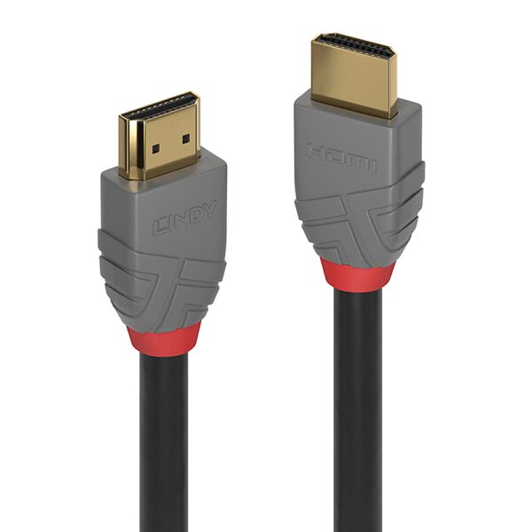 LINDY CAVO HDMI HIGH SPEED ANTHRA LINE 1MT SUPPORTA  RISOLUZIONE UHD FINO A 4K