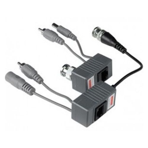 Coppia balun passivi rj45 con alimentazione e audio max 300mt