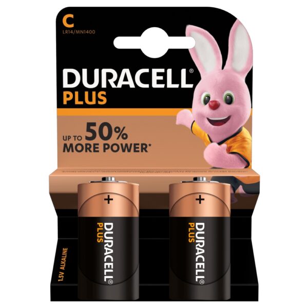 Batterie duracell plus alcaline mezza torcia c lr14 conf. 2pz