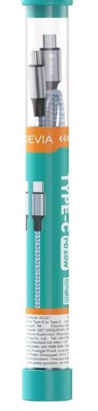 Cavo bubble fish da type c a type c devia 1mt 3a power delivery