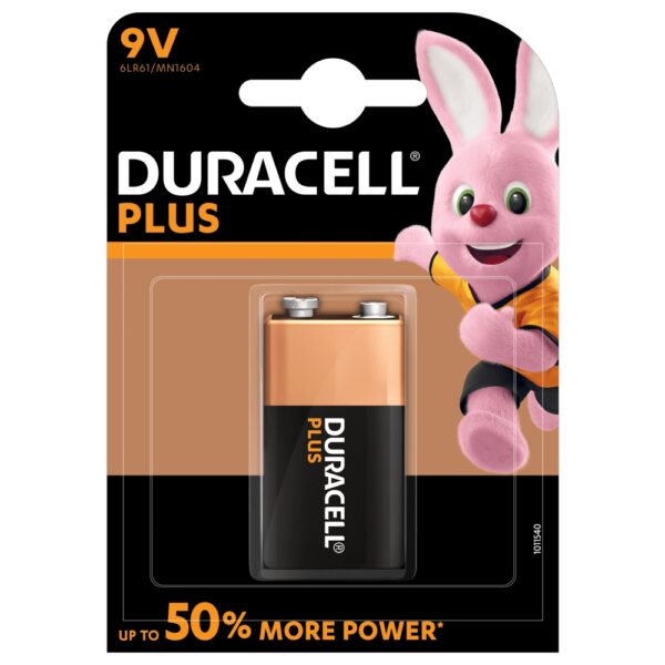 Batterie duracell plus alcaline 9v 6lr6 conf. 1pz