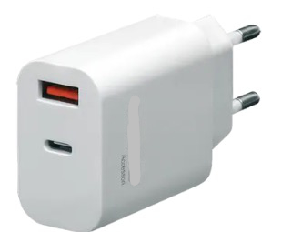 Caricatore ac/usb tecnonew 1*usb+1*type-c 3a 20w qc3.0+pd tn-883