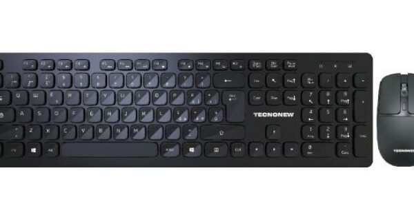 Kit tastiera e mouse wireless+bluetooth tecnonew tn-ws750 kit