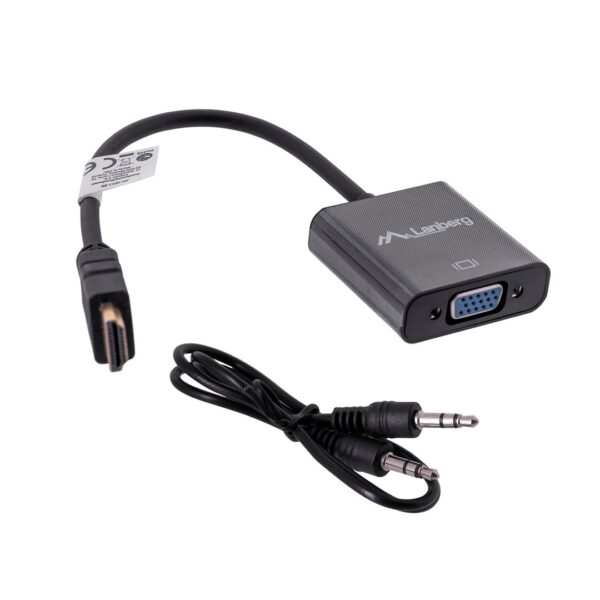 Adattatore hdmi-m a vga-f lanberg con audio cavo 20cm