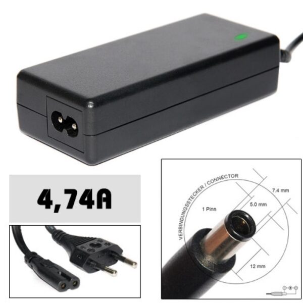 Alim. x nb hp 19v 90w 4,74a 7,4*5mm tecnonew 9001 (7010)