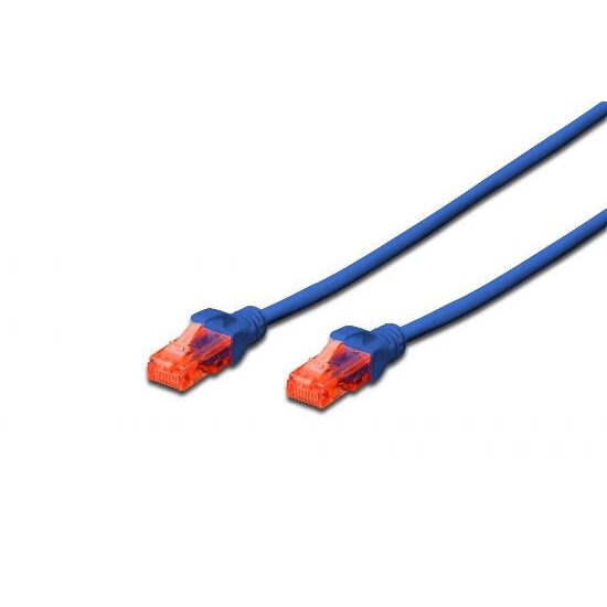 Cavo rete cat.6 1mt rame colore blu