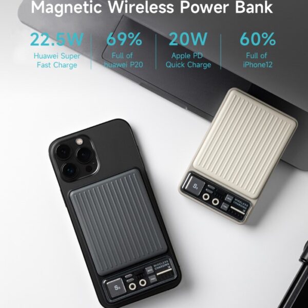 Power bank 10000mah devia wireless magnetico carica rapida 22w g