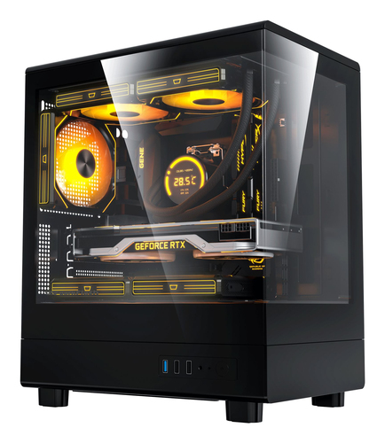 DARKFLASH DB330M MESH PC CASE, MICRO-ATX/MINI-ITX MOTHERBOARD SUPPORT, NO FANS, MESH FRONT, TEMPERED